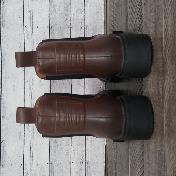 Coach-Lyden Pull On Chunky Lug Sole Bootie Walnut Size 5.5M - Picture 4 of 13